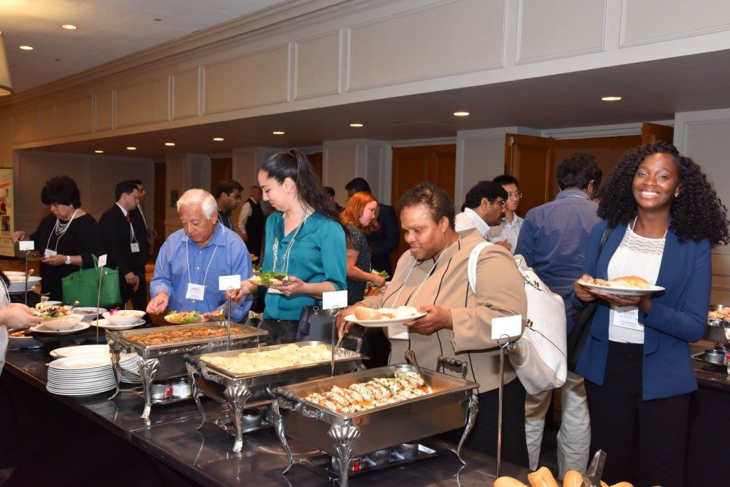 Immigrant entrepreneurs from around the world share a meal at Success in the U.S. conference